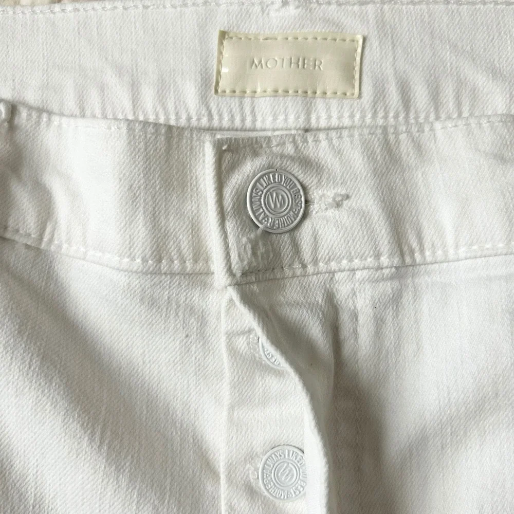 Mother The Stunner Ankle High Rise Skinny Jeans in Stayin Cool White Size 32 - Picture 7 of 11
